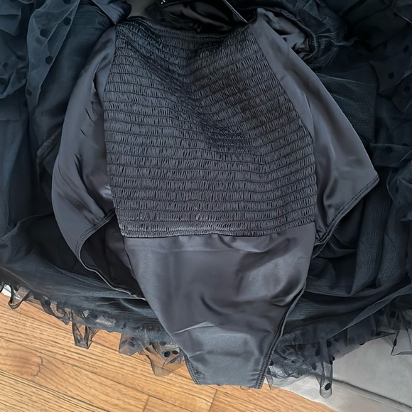 For Love & Lemons Jourdan Off The Shoulder Mini Dress in Black NWT - Picture 16 of 17